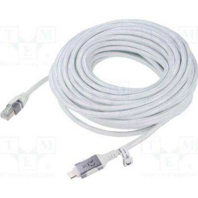 Goobay 74181 USB 3.1, RJ45 vidlice,USB C vidlice, niklovaný, 15m, bílý