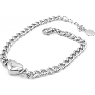 Steel Jewelry náramek se srdcem z chirurgické oceli NR220164