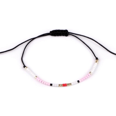 Prima-obchod Náramek shamballa s rokajlem, barva 1 růžová sv. 120557