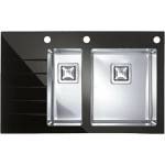 Alveus Мивка от неръждаема стомана Alveus Crystalix 20 - черна 86x54 см дясна (1099635) Мивка за вграждане