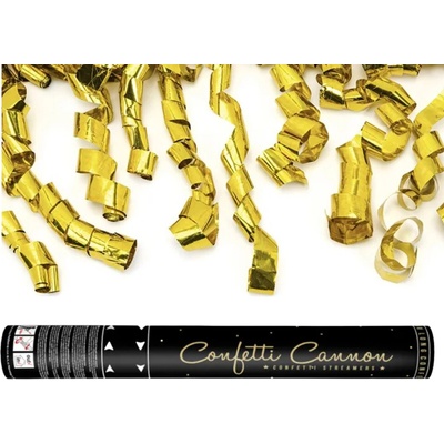 Vystřelovací konfety zlaté spirály 40cm – Zboží Mobilmania