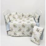 Dizain Бебешки спален комплект Моето Зайче Синьо Ластик Цип Comfort Line