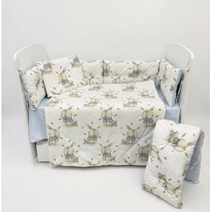 Dizain Бебешки спален комплект Моето Зайче Синьо Ластик Цип Comfort Line