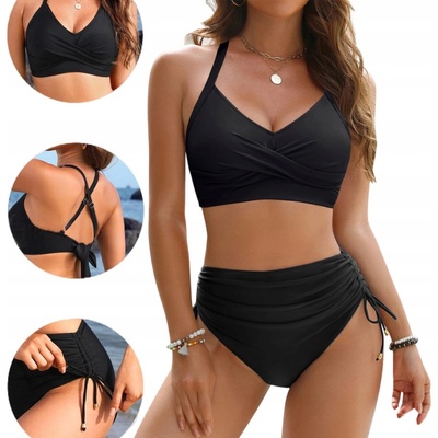 PLAVKY DVOJDIELNE PLAVKY VYSOKÝ STAV BIKINI M8 PUSH UP
