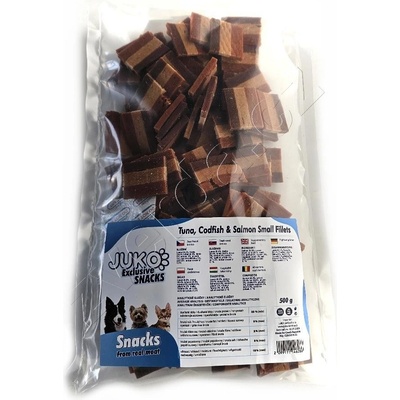JUKO Snacks Tuna codfish salmon small Fillets 500 g