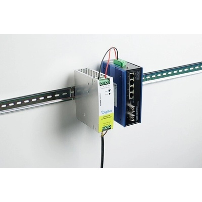 DIGITUS 24 V DC, 5 A, 120 W, AC-DC, Průmyslový napájecí zdroj pro montáž na DIN lištu, kovové pouzdro DN-PWR-STD-12024