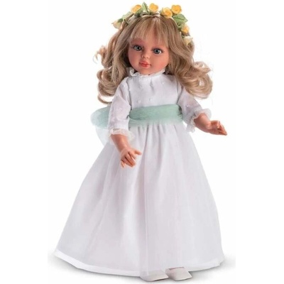 Asivil Realistická SABRINA v bílých šatech světlé vlasy 40 cm