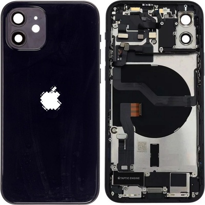 Kryt Apple iPhone 12 Zadní Housing s Malými Díly černý – Zboží Živě