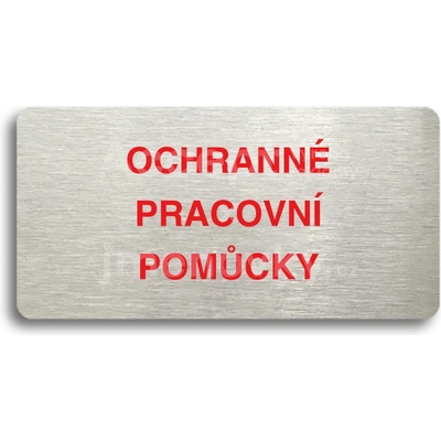 ACCEPT Piktogram OCHRANNÉ PRACOVNÍ POMŮCKY - zlatá tabulka - barevný tisk bez rámečku