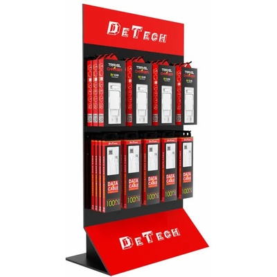 Detech Настолен стелаж DeTech DE-S02, 400x185x700, Черен/Червен - 14145