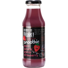 Ready to drink! Smoothie Jablko, banán, aronie, jahoda 300 ml