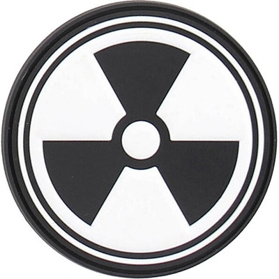 Gumená nášivka Fostex Nuclear symbol - biela-čierna