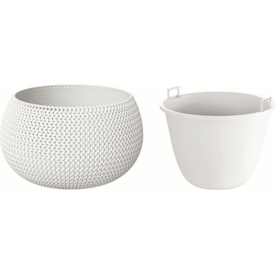 Prosperplast Kvetináč SPLOFY BOWL s vložkou 29 cm biela