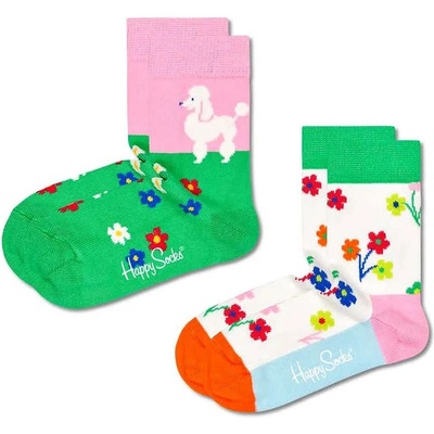 Чорапи Happy socks Poodle & Flowers socks 2 pairs - Multicolor (Multicolor)