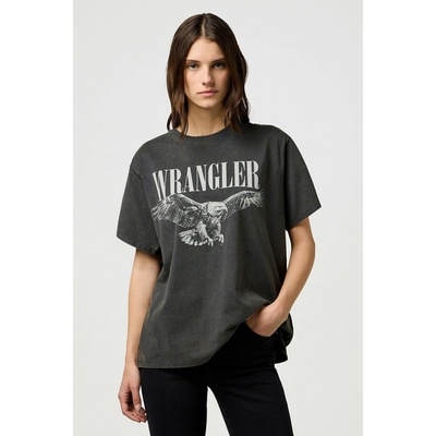 Wrangler® SHRUNKEN BAND TEE IN FADED BLACK 112370766 Čierna