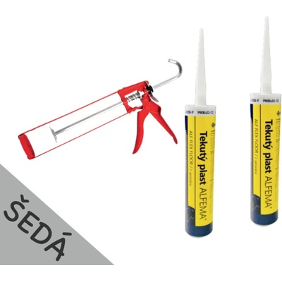 SET 2x Tekutý plast ALF FLEX Floor II.generácia 290ml šedá + ZDARMA pištol (SET 2xplast + ZDARMA pištol)