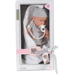 Moni Реалистична кукла бебе Moni Toys - 41 сm, със сиво одеяло (108311)