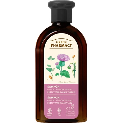 Green Pharmacy Hair Care Greater Burdock šampón proti padaniu vlasov Parabens Artificial Colouring SLS SLES Free 350 ml