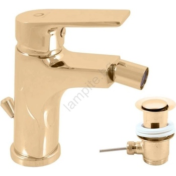 RAV SLEZÁK CO145.0KZ - смесител за биде с изпускател COLORADO 14, 3 см, лъскаво златно покритие (RV0028)