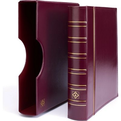 LEUCHTTURM Albové desky GRANDE CLASSIC s kazetou Červená – Zboží Mobilmania