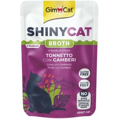 Gimcat ShinyCat tuniak s krevetami vo vývare 70 g