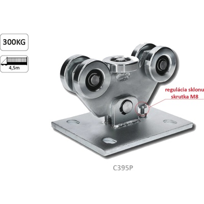 Vozík PICCOLO KLASIK do 300 kg, profil 67 x 67/69 x 69 mm