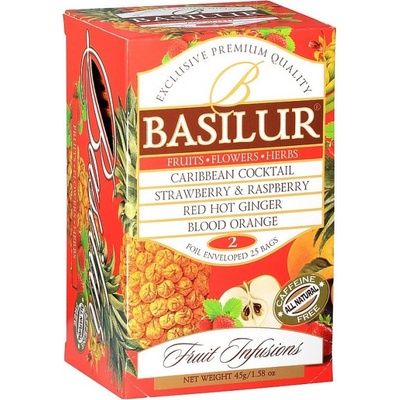 Basilur Mix ovocných čajů Fruit Infusions Vol. 2 porcovaný s přebalem 20 sáčků