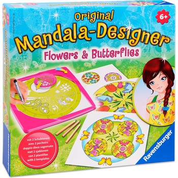 Ravensburger Творчески комплект Ravensburger - Мандала дизайнер - Цветя и Пеперуди (29809)