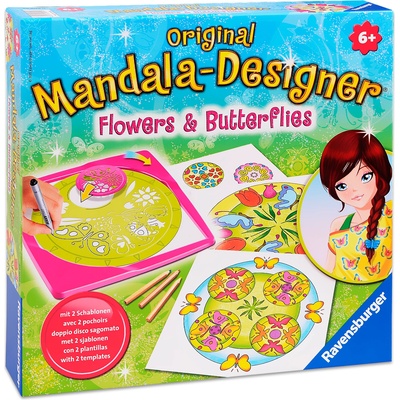 Ravensburger Творчески комплект Ravensburger - Мандала дизайнер - Цветя и Пеперуди (29809)
