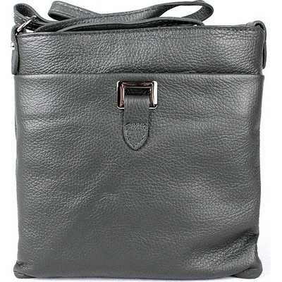 Vera Pelle malá tmavěkožená crossbody kabelka no. 17 zelená
