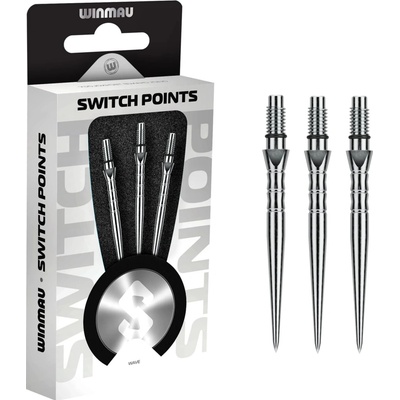 Winmau Switch Points Wave Silver 26mm