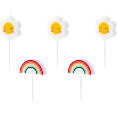 Party Deco Свещички за Рожден Ден - Дъги и Маргаритки