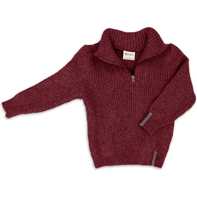 Engel Детски вълнен пуловер Engel Kid's Troyer Merino jumper - Abendrot - размер 104 (EU) (704-2307-0311)