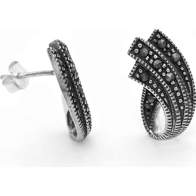 Šperk Holíč Patinované strieborné náušnice N107