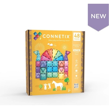 Connetix Glitter Castle se třpytkami 48 ks