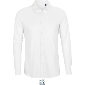 Neoblu 3777 BASILE MEN / Мъжка риза с дълъг ръкав от пике - оптически бяло L (243777z1503)
