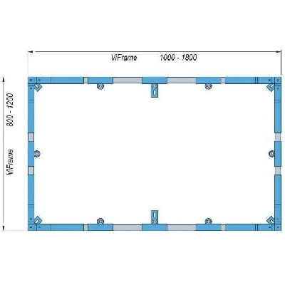VILLEROY & BOCH ViFrame montážny rám pre väčšie sprchové vaničky (od 1000 x 1000 mm) z materiálu Quaryl (bez stredovej podpery), U91412400