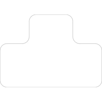 Samolepicí značení umístění palet WT-5610, tvar ''T'' – lehčený hliník, bílá, 125×175×75 mm, balení 25 ks