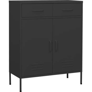 Шкаф за съхранение, антрацит, 80х35х101, 5 см, стомана