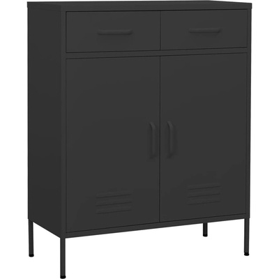 Шкаф за съхранение, антрацит, 80х35х101, 5 см, стомана