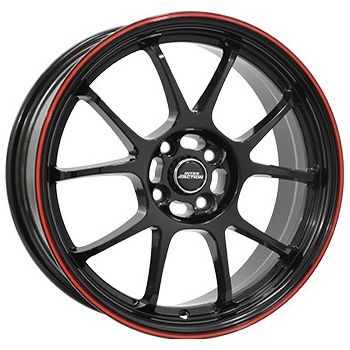 INTER ACTION PHOENIX 7x17 5x112 ET42 gloss black red line