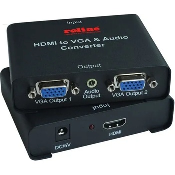 Image 1 of Roline HDMI to 2x VGA Multiplier, Roline 14.01. 3526 (14.01.3526)