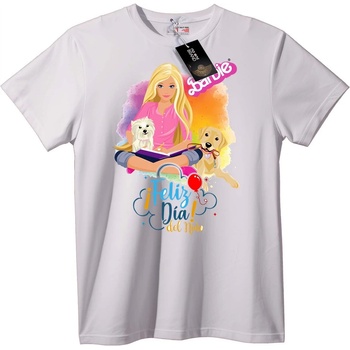 NOONEBRAND Тениска Barbie & Кучета Детски празник - S, White