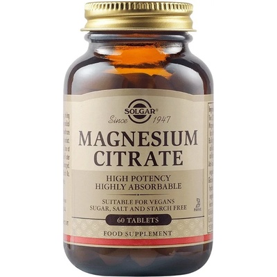 Solgar Magnesium Citrate, 200 mg, 60 таблетки, Solgar