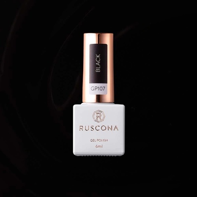 Ruscona gel lak Black 107 6 ml
