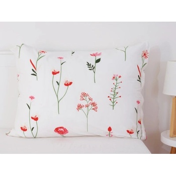 MKLozkoviny.sk bavlna Renforcé Vlčie maky bielé 70 x 90 cm