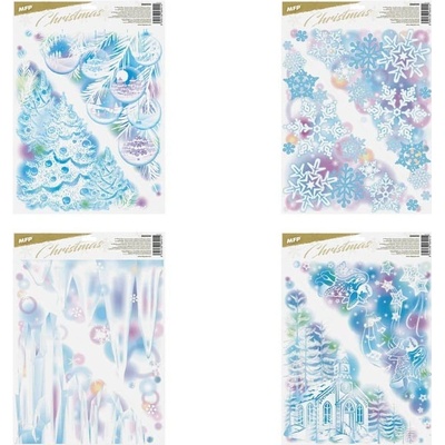 MFP Paper 8886000 okenná fólia vianočná gliter WDGX- 661 30x42cm