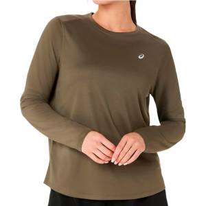 Asics Дамска тениска Asics Women's Core L/S Top Running shirt - Dark Olive (916-3404-0513)