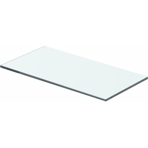 vidaXL Плоча за рафт, прозрачно стъкло, 40 x 15 см (243813)