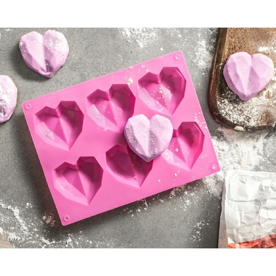Silikonová forma na pečení muffinů - 3D srdíčka – Zboží Dáma